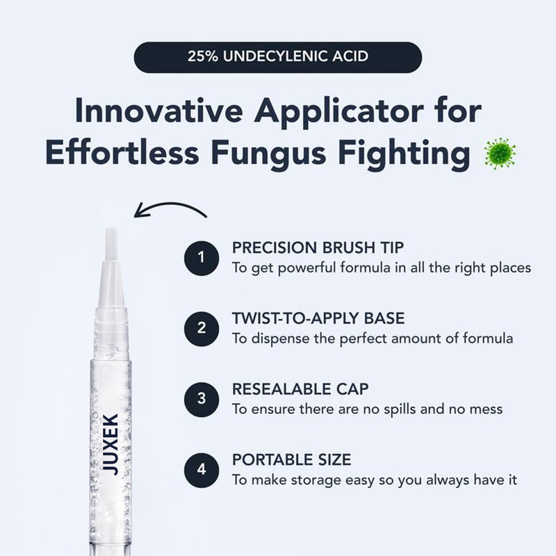 JUXEK® Antifungal Nail Repair Pen | 25% Undecylenic Acid | Fast-Acting Nail & Skin Treatment (3ml)